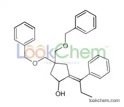 4,4-bis(phenylmethoxymethyl)-2-(1-phenylpropylidene)cyclopentan-1-ol
