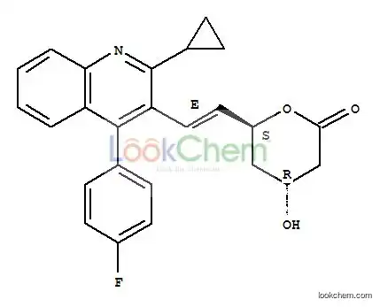 low price ISO factory high purity (4R, 6S, E) -6 - [2 - cyclopropyl-4 - (4 - fluorophenyl) -3 - quinoline - yl - vinyl] -4 - hydroxy -3,4,5,6 - tetrahydro-2H-pyran-2 - one CAS NO.141750-63-2