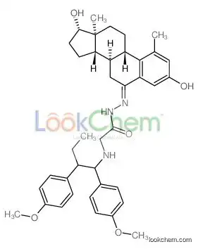 2-[1,2-bis(4-methoxyphenyl)butylamino]-N-[(E)-[(8R,9S,13S,14S,17S)-3,17-dihydroxy-1,13-dimethyl-8,9,11,12,14,15,16,17-octahydro-