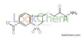 2-[(6-nitro-1,1-dioxo-2,3-dihydro-1-benzothiophen-3-yl)sulfanyl]acetohydrazide