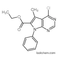 ethyl 4-chloro-5-methyl-7-phenylpyrrolo[2,3-d]pyrimidine-6-carboxylate