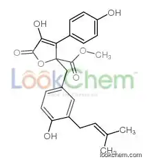 [4-hydroxy-3-(3-methylbut-2-enyl)phenyl]methyl (2R)-4-hydroxy-3-(4-hydroxyphenyl)-2-methyl-5-oxofuran-2-carboxylate