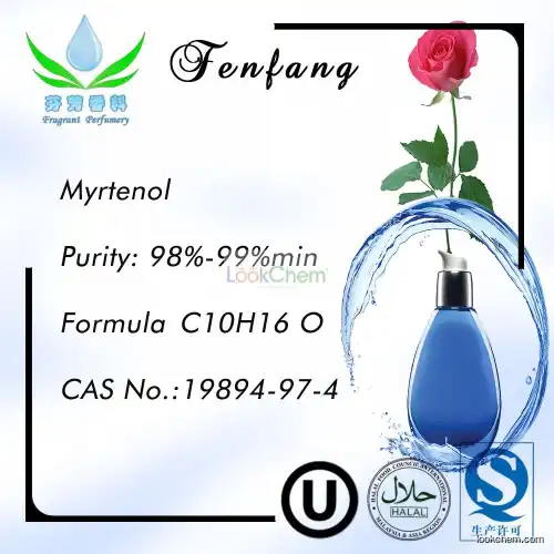 high quality synthetic cosmetic chemicals myrtenol purity 95%min(515-00-4)