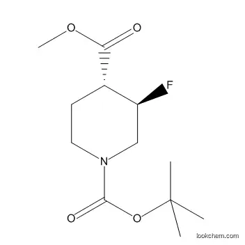 (3,4)-Trans-1-tert-butyl 4-methyl 3-fluoropiperidine-1,4-dicarboxylate racemate()