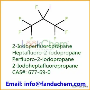 Fire-extinguishing agents 2-Iodoperfluoropropane,Heptafluoro-2-iodopropane,Perfluoro-2-iodopropane,2-Iodoheptafluoropropane 99% from FandaChem,China