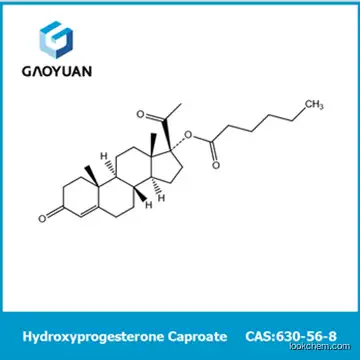 Top quality and high purity 17α-hydroxyprogesterone hexanoate CAS NO. 630-56-8