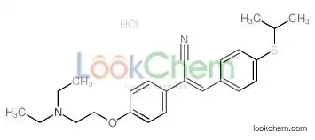 2-[4-[2-(diethylamino)ethoxy]phenyl]-3-(4-propan-2-ylsulfanylphenyl)prop-2-enenitrile