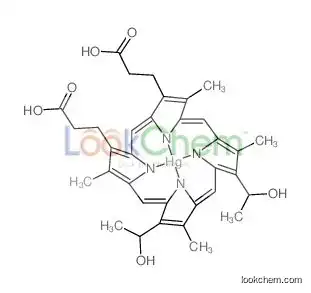 disodium,3-[18-(2-carboxylatoethyl)-8,13-bis(1-hydroxyethyl)-3,7,12,17-tetramethylporphyrin-21,24-diid-2-yl]propanoate,mercury(2