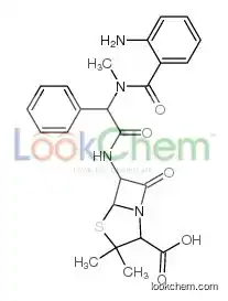 4-Thia-1-azabicyclo[3.2.0]heptane-2-carboxylicacid,6-[2-(o-amino-N-methylbenzamido)-2-phenylacetamido]-3,3-dimethyl-7-oxo-,DL-(8