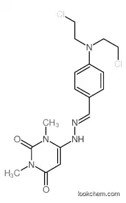 6-[2-[[4-[bis(2-chloroethyl)amino]phenyl]methylidene]hydrazinyl]-1,3-dimethylpyrimidine-2,4-dione