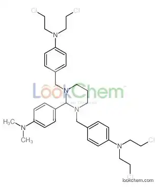 4-[[3-[[4-[bis(2-chloroethyl)amino]phenyl]methyl]-2-[4-(dimethylamino)phenyl]-1,3-diazinan-1-yl]methyl]-N,N-bis(2-chloroethyl)an