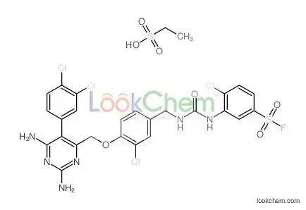 4-chloro-3-[[3-chloro-4-[[2,6-diamino-5-(3,4-dichlorophenyl)pyrimidin-4-yl]methoxy]phenyl]methylcarbamoylamino]benzenesulfonyl f