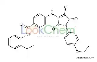 4-[[4-chloro-1-(4-ethoxyphenyl)-2,5-dioxopyrrol-3-yl]amino]-N-(2-propan-2-ylphenyl)benzamide