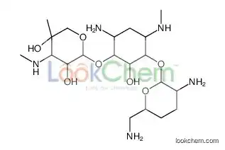 2-[6-amino-3-[3-amino-6-(aminomethyl)oxan-2-yl]oxy-2-hydroxy-4-(methylamino)cyclohexyl]oxy-5-methyl-4-(methylamino)oxane-3,5-dio