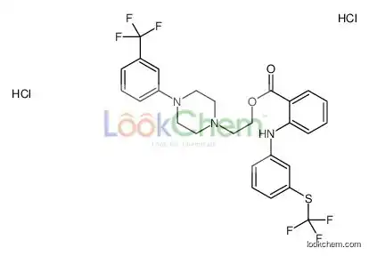 2-[4-[3-(trifluoromethyl)phenyl]piperazin-1-yl]ethyl 2-[3-(trifluoromethylsulfanyl)anilino]benzoate,dihydrochloride