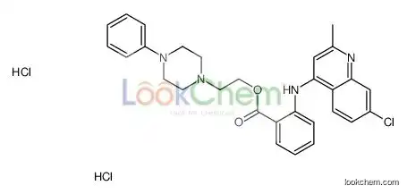 2-(4-phenylpiperazin-1-yl)ethyl 2-[(7-chloro-2-methylquinolin-4-yl)amino]benzoate,dihydrochloride