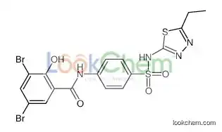 3,5-dibromo-N-[4-[(5-ethyl-1,3,4-thiadiazol-2-yl)sulfamoyl]phenyl]-2-hydroxybenzamide