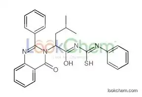4-methyl-2-(4-oxo-2-phenylquinazolin-3-yl)-N-(phenylcarbamothioyl)pentanamide