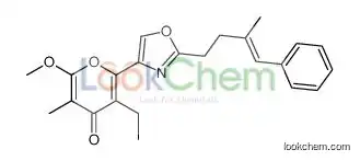 5-ethyl-2-methoxy-3-methyl-6-[2-[(E)-3-methyl-4-phenylbut-3-enyl]-1,3-oxazol-4-yl]pyran-4-one