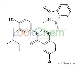 2-[[6-bromo-3-[3-(diethylaminomethyl)-4-hydroxyphenyl]-4-oxoquinazolin-2-yl]methyl]isoindole-1,3-dione