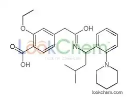 2-ethoxy-4-[2-[[3-methyl-1-(2-piperidin-1-ylphenyl)butyl]amino]-2-oxoethyl]benzoic acid