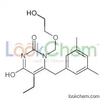 6-[(3,5-dimethylphenyl)methyl]-5-ethyl-1-(2-hydroxyethoxymethyl)pyrimidine-2,4-dione