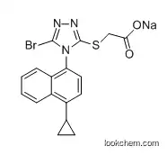 Acetic acid, 2-[[5-bromo-4-(4-cyclopropyl-1-naphthalenyl)-4H-1,2,4-triazol-3-yl]thio]-, sodium salt (1:1)