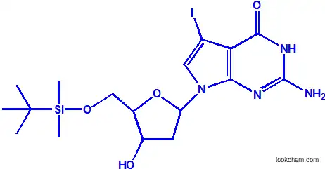 7-iodo-5'-O-(tert-butyldimethylsilanyl)-2'-deoxy-7-deaza-D-guanosine