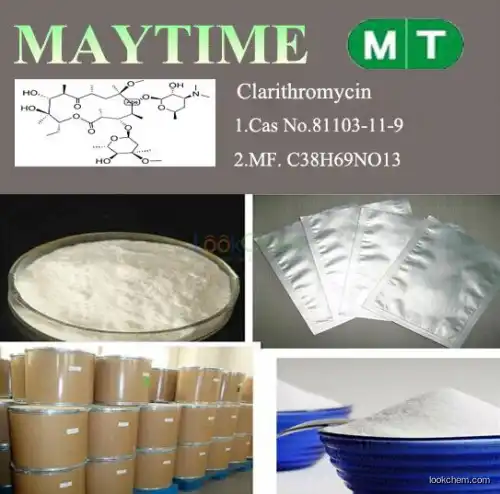 Clarithromycin Bitterless Granules 27.5%/42.0% Manufacturer Cas No.81103-11-9