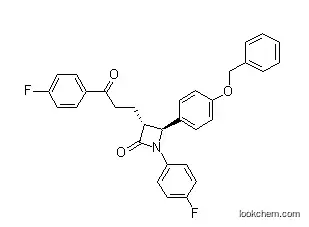 2-Azetidinone, 1-(4-fluorophenyl)-3-[3-(4-fluorophenyl)-3-oxopropyl]-4-[4-(phenylmethoxy)phenyl]-, (3R,4S)-