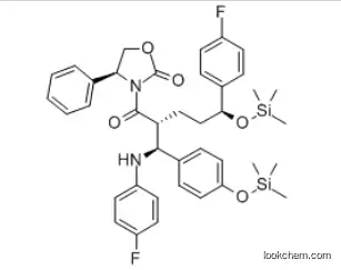 2-Oxazolidinone, 3-[(2R,5S)-5-(4-fluorophenyl)-2-[(S)-[(4-fluorophenyl)amino][4-[(trimethylsilyl)oxy]phenyl]methyl]-1-oxo-5-[(trimethylsilyl)oxy]pentyl]-4-phenyl-, (4S)-
