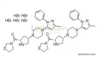 3-[[(2S,4S)-4-[4-(3-Methyl-1-phenyl-1H-pyrazol-5-yl)-1-piperazinyl]-2-pyrrolidinyl]carbonyl]-thiazolidine hydrobromide (2:5)