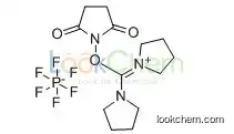 207683-26-9   C13H20F6N3O3P   Dipyrrolidino(N-succinimidyloxy)carbenium hexafluorophosphate