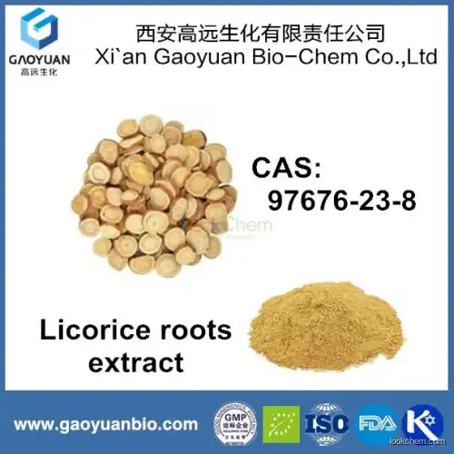 Pure natural licorice roots extract with online shopping by xi'an gaoyuan factory