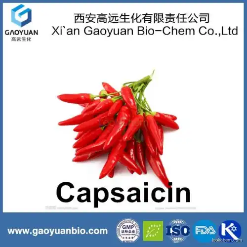 100% Pure Nature Capsaicin Products/ Red Chilli Extract Mabufacturer Supplied by Xi'an Gaoyuan