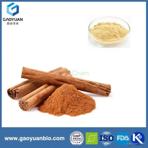 100% natural cinnanic acid with high quality and better price was supplied by xi'an gaoyuan factory