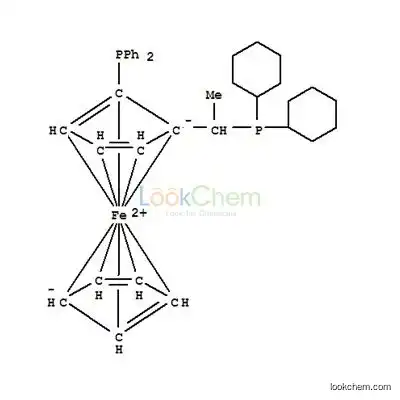 (R)-(-)-1-[(S)-2-Diphenylphosphino)ferrocenyl]ethyldicyclohexylphosphine(155806-35-2)