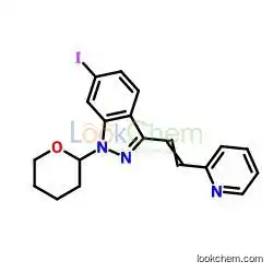 6-Iodo-3(E)-2-pyridin-2-yl-vinyl)-1-(tetrahydropyran-2-yl)-1H-indazole