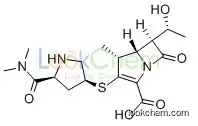 119478-56-7  C17H25N3O5S  (4R,5S,6S)-3-[[(3S,5S)-5-(Dimethylcarbamoyl)pyrrolidin-3-yl]thio]-6-[(1R)-1-hydroxyethyl]-4-methyl-7-oxo-1-azabicyclo[3.2.0]hept-2-ene-2-carboxylic acid