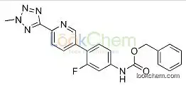 1220910-89-3  C21H17FN6O2  CarbaMic acid, N-[3-fluoro-4-[6-(2-Methyl-2H-tetrazol-5-yl)-3-pyridinyl]phenyl]-, phenylMethyl ester