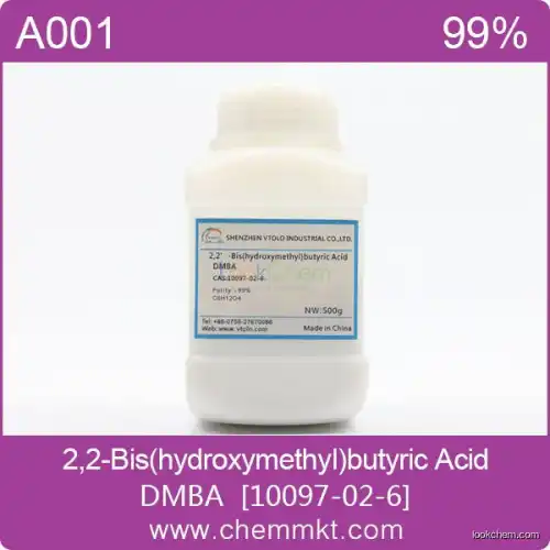 WPU/chain extender Dimethylolbutanoic acid [2,2-Bis(hydroxymethyl)butyric Acid] CAS: 10097-02-6 DMBA