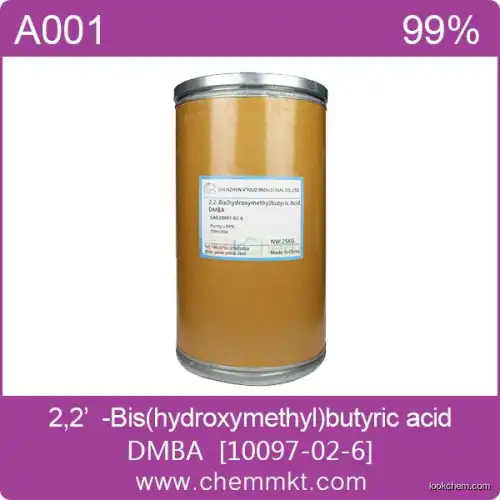 WPU/chain extender Dimethylolbutanoic acid [2,2-Bis(hydroxymethyl)butyric Acid] CAS: 10097-02-6 DMBA