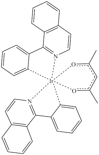 Bis(1-phenylisoquinoline)(acetylacetonato)iridium(III)