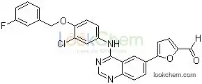 5-(4-((3-chloro-4-((3-fluorobenzyl)oxy)phenyl)amino)quinazolin-6-yl)-2-furaldehyde