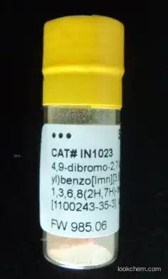 IN1023, 4,9-Dibromo-2,7-bis(2-octyldodecyl)benzo[lmn][3,8]phenanthroline-1,3,6,8(2H,7H)-tetraone from SunaTech Inc.