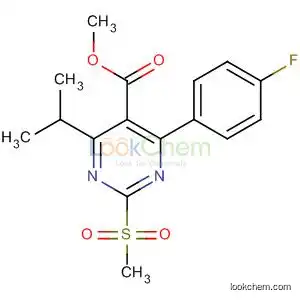 5-Pyrimidinecarboxylic acid, 4-(4-fluorophenyl)-6-(1-methylethyl)-2-(methylsulfonyl)-, methyl ester