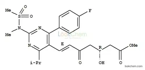 Methyl (+)-(3R)-7-[4-(4-fluorophenyl)-6-isopropyl-2-(N-methyl-N-methanesulfonylamino)pyrimidin-5-yl]-3-hydroxy-5-oxo-(6E)-heptenoate(147118-39-6)