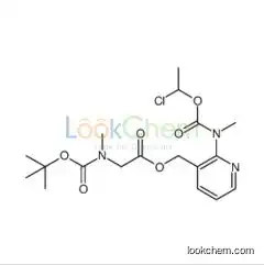 N-Methyl-N-(3-[((N-tert-butoxycarbonyl-N-methylamino)acetoxy)methyl]pyridin-2-yl)carbamic acid 1-chloroethyl ester
