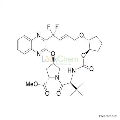 methyl (33R,35S,91R,92R,5S,E)-5-(tert-butyl)-14,14-difluoro-4,7-dioxo-2,8,10-trioxa-6-aza-1(2,3)-quinoxalina-3(3,1)-pyrrolidina-9(1,2)-cyclopentanacyclotetradecaphan-12-ene-35-carboxylate