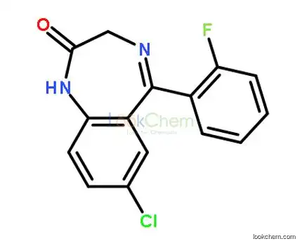 7-chloro-5-(2-fluorophenyl)-1,3-dihydro-1,4-benzodiazepin-2-one 99.8% Purity